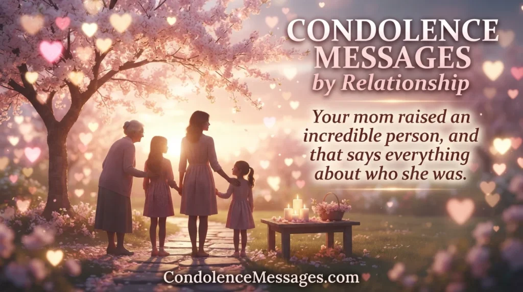 Condolence Messages for Loss of Mother by Relationship