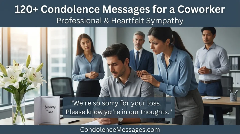 Condolence Messages for a Coworker's Loss of a Parent, Spouse, or Child