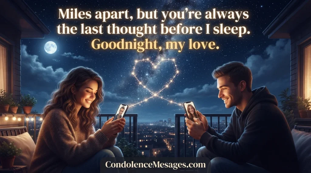 Long and Long-Distance Romantic Goodnight Messages for Her