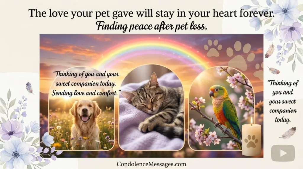 Messages for a Sudden or Unexpected Pet Loss