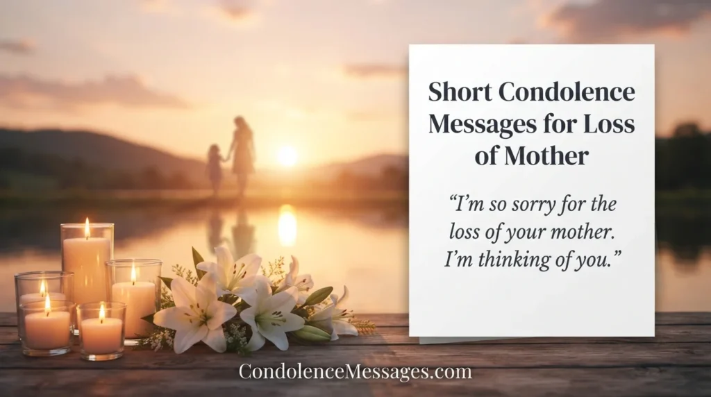 Short Condolence Messages for Loss of Mother