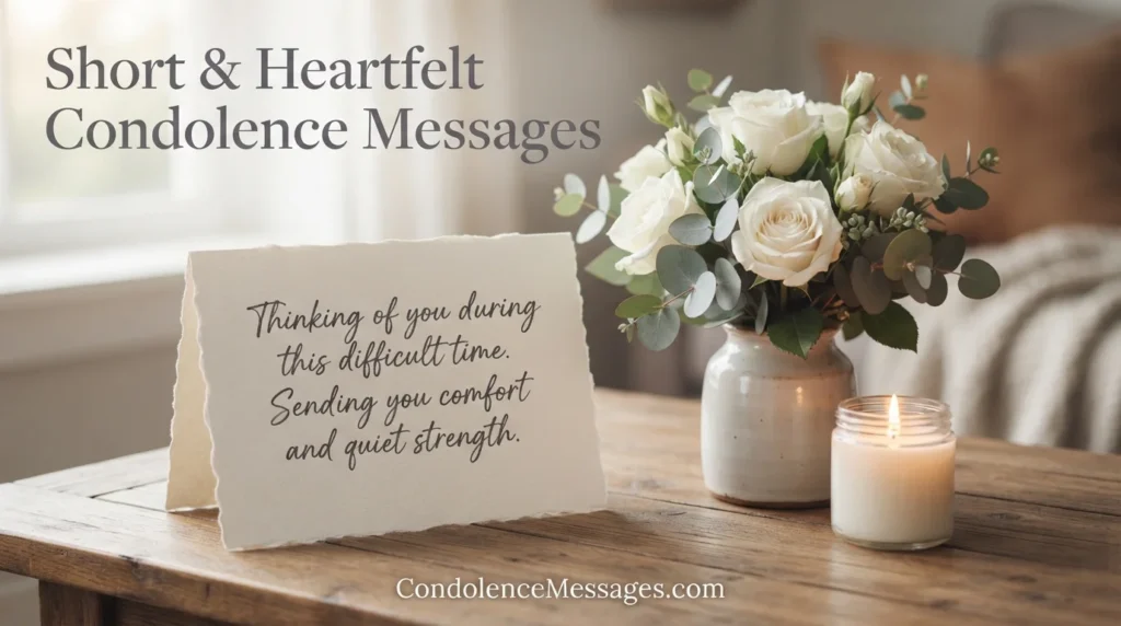 Short and Heartfelt Condolence Card Messages
