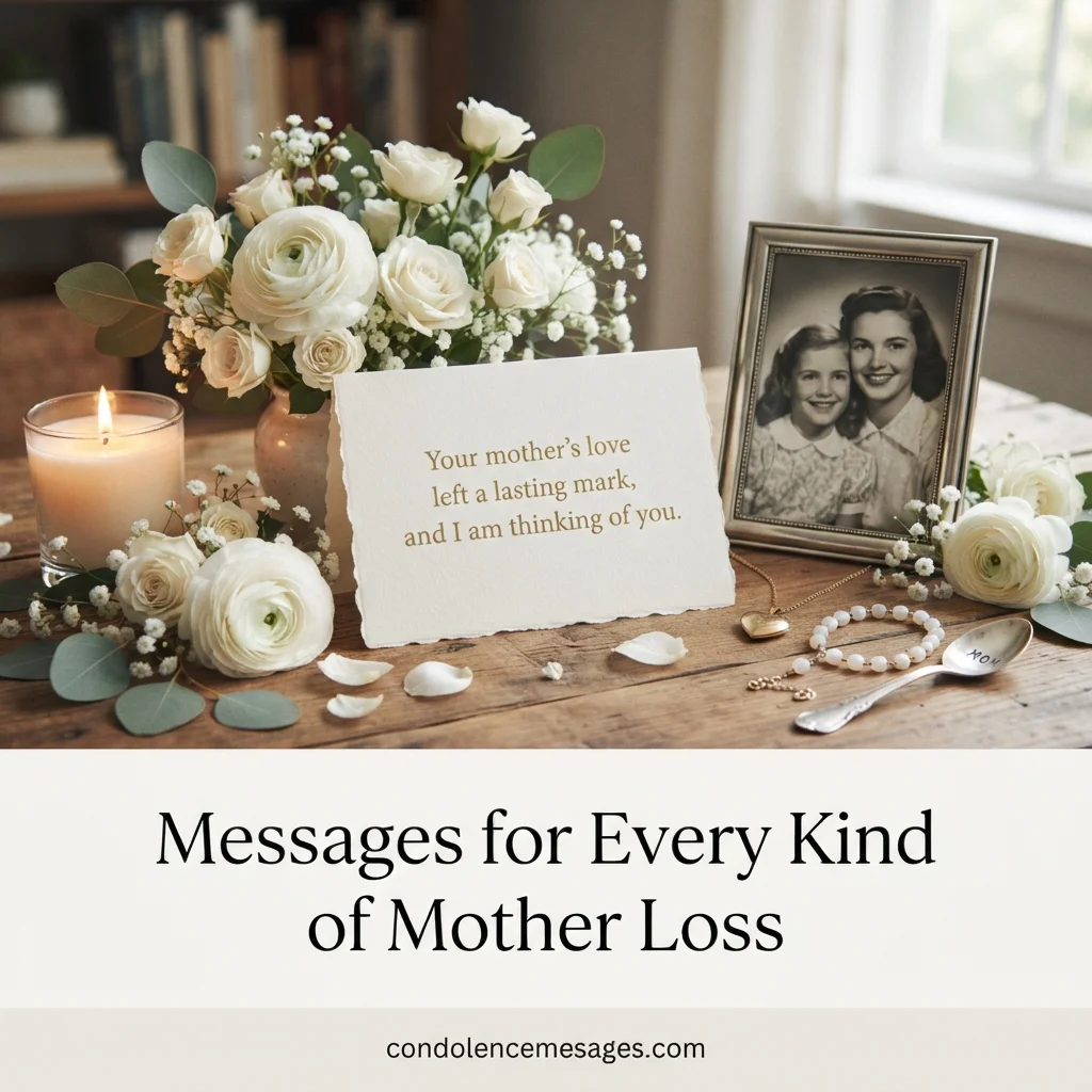 Messages for a Sudden or Unexpected Loss of a Mother