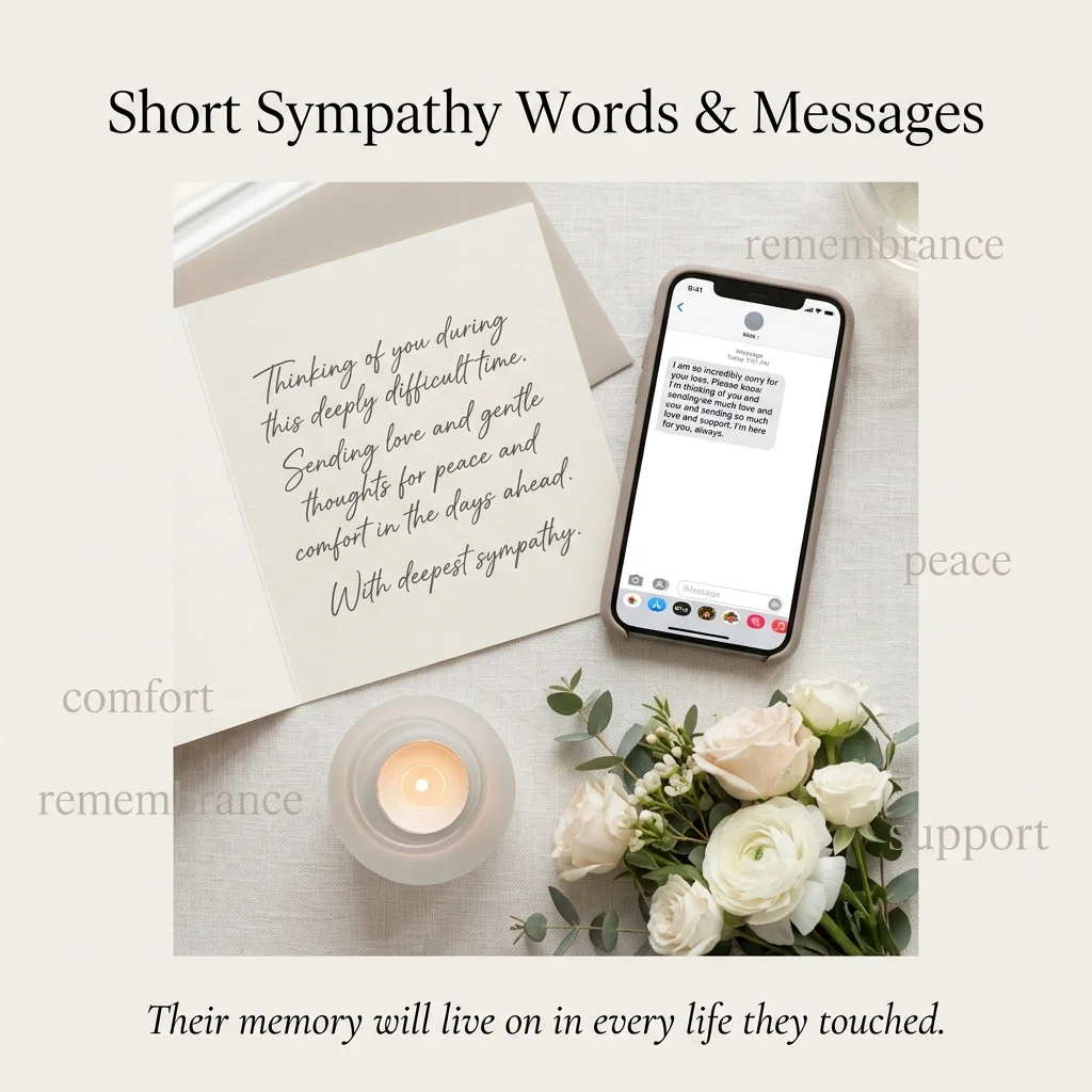 Nice Words & Short Sympathy Quotes to Include in a Card