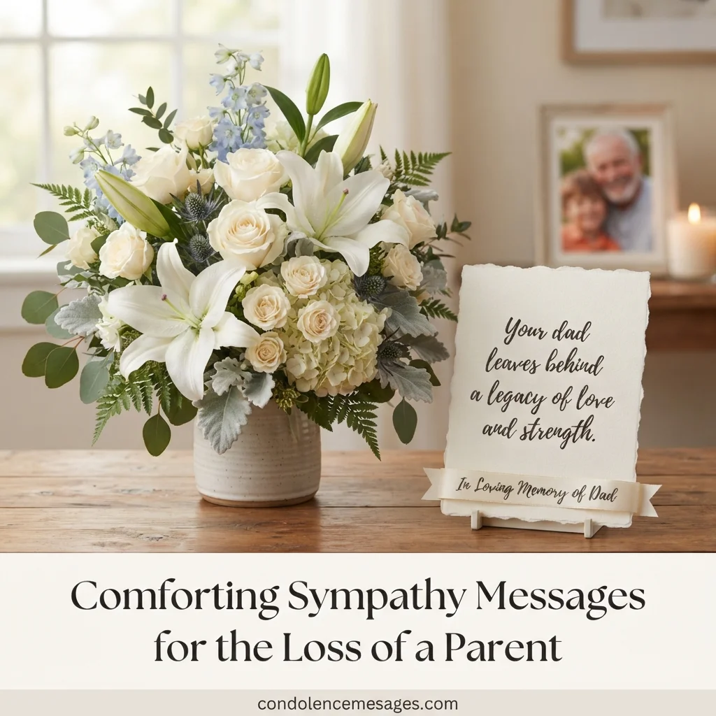 Sympathy Flower Messages for Loss of a Parent