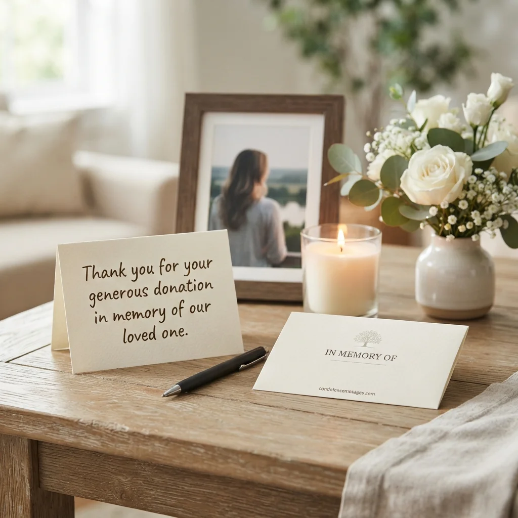 Sympathy Thank You Messages for Food, Donations & Support